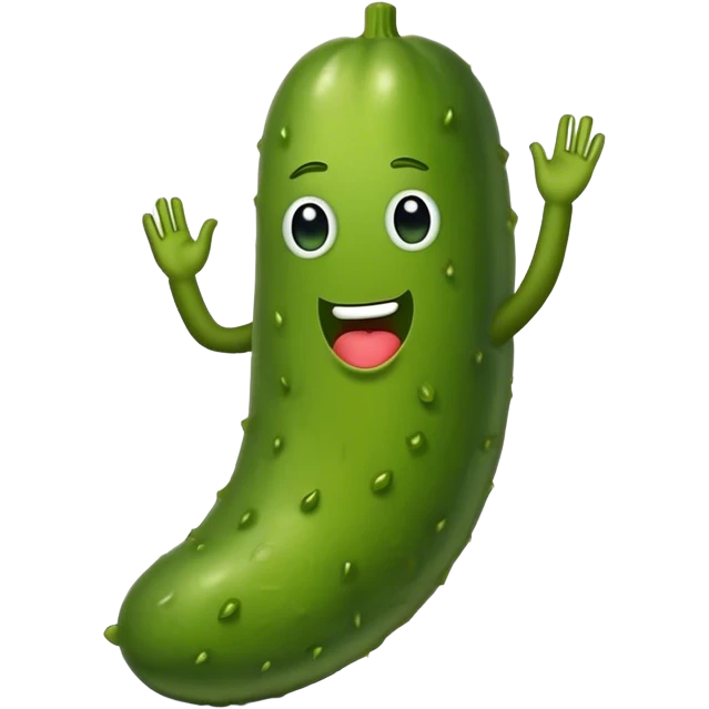 Dancing pickle emoji