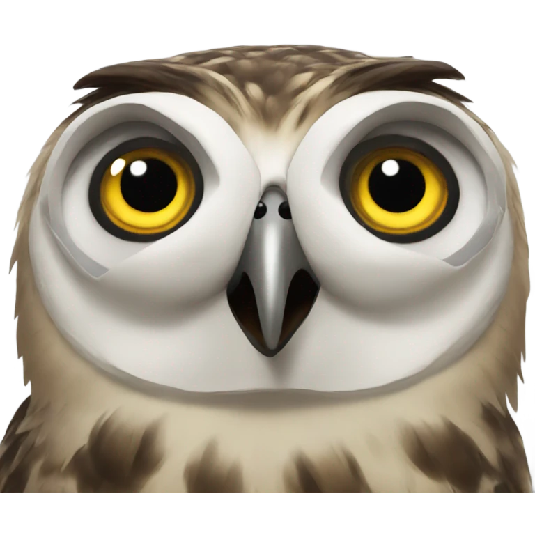 Owl who is amazed emoji