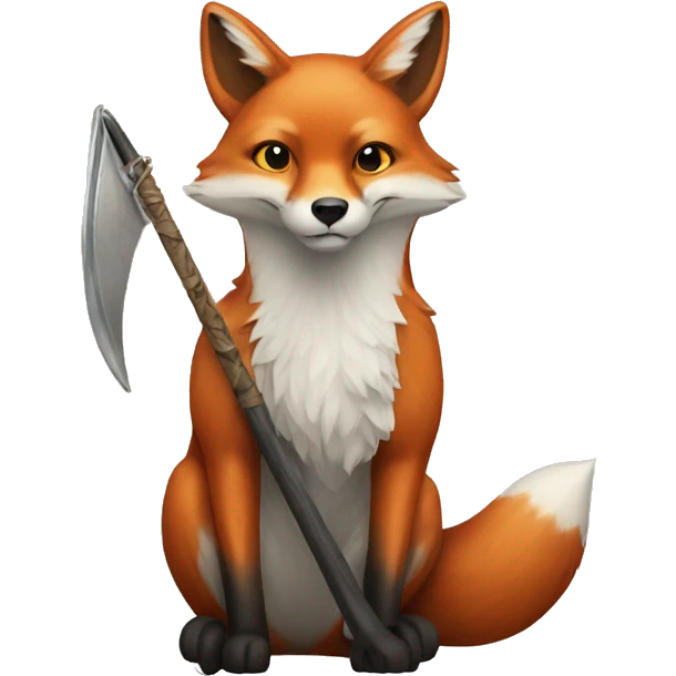 fox with a sward emoji