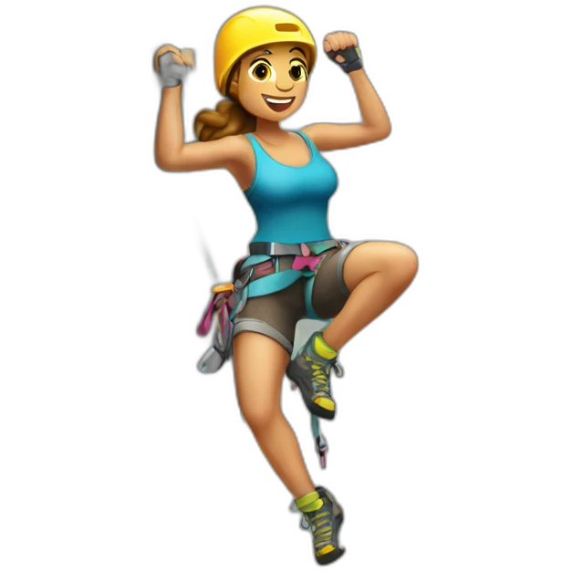 Rock climbing woman emoji