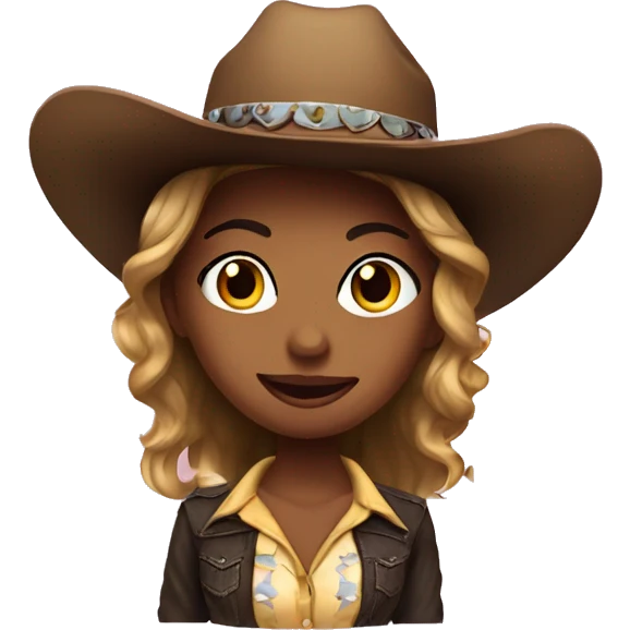 Coquette cowgirl emoji