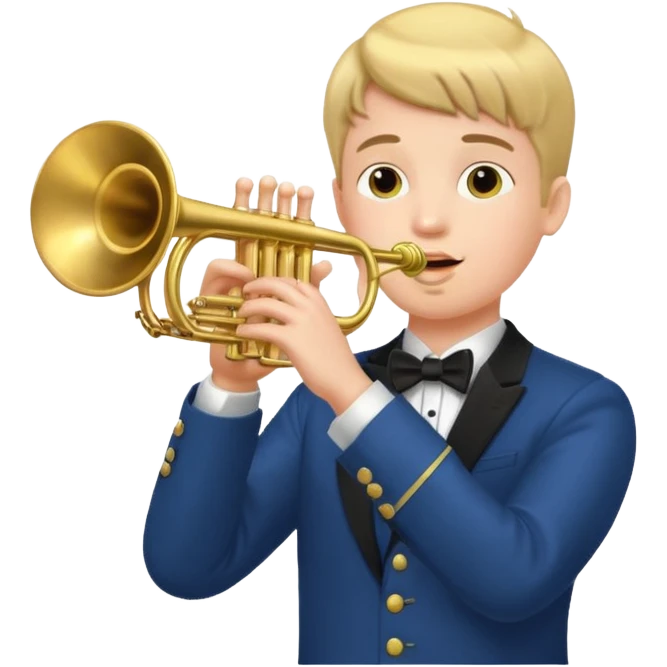 Boy playing trumpet emoji