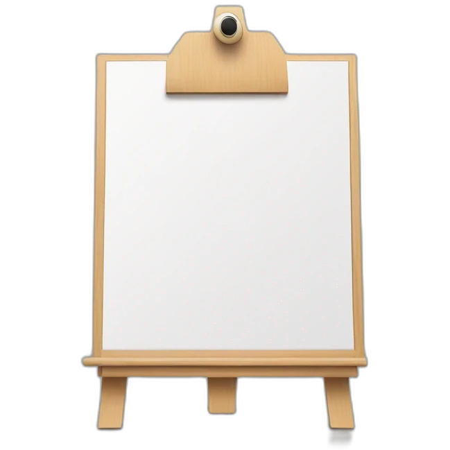 marker board Flipchart without face emoji