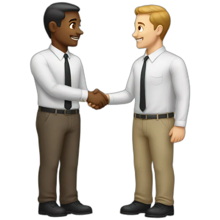 two white guys shaking hands emoji
