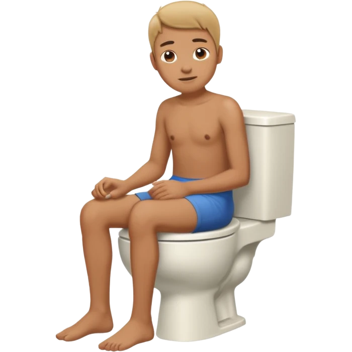 Pooping on a toilet without pants  emoji