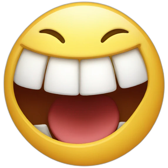 Laughing mouth emoji
