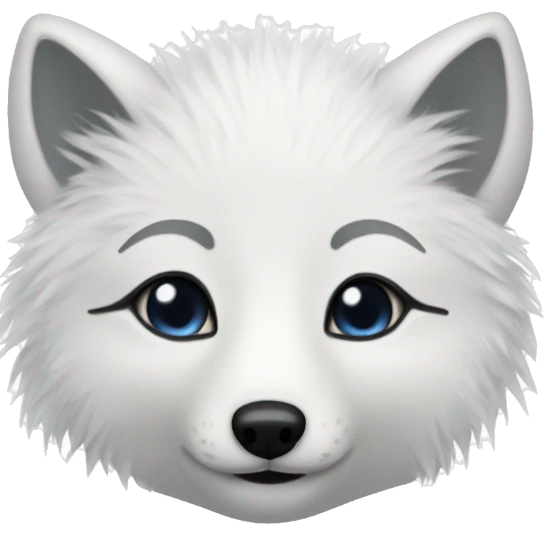 Arctic fox with long eyelashes  emoji