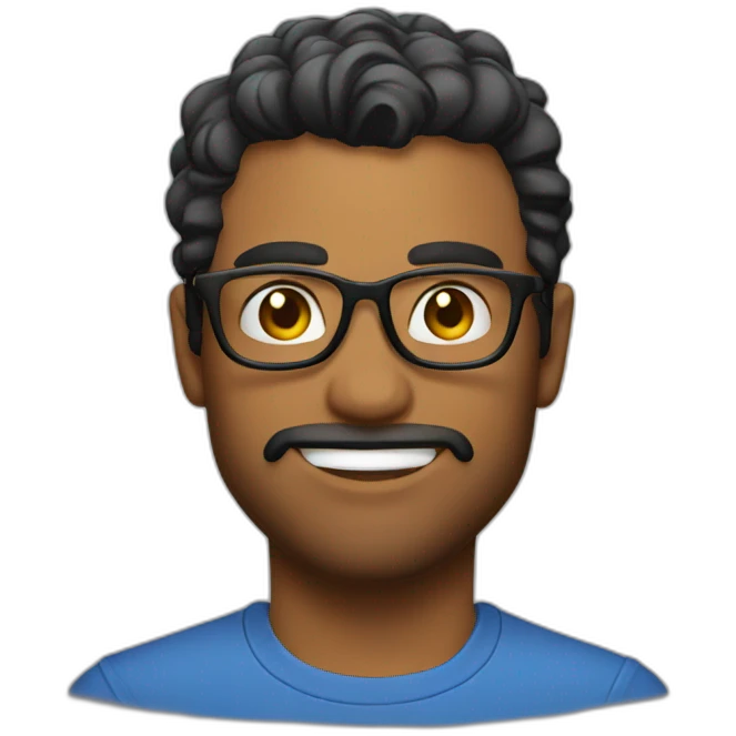 Sexy man geek emoji