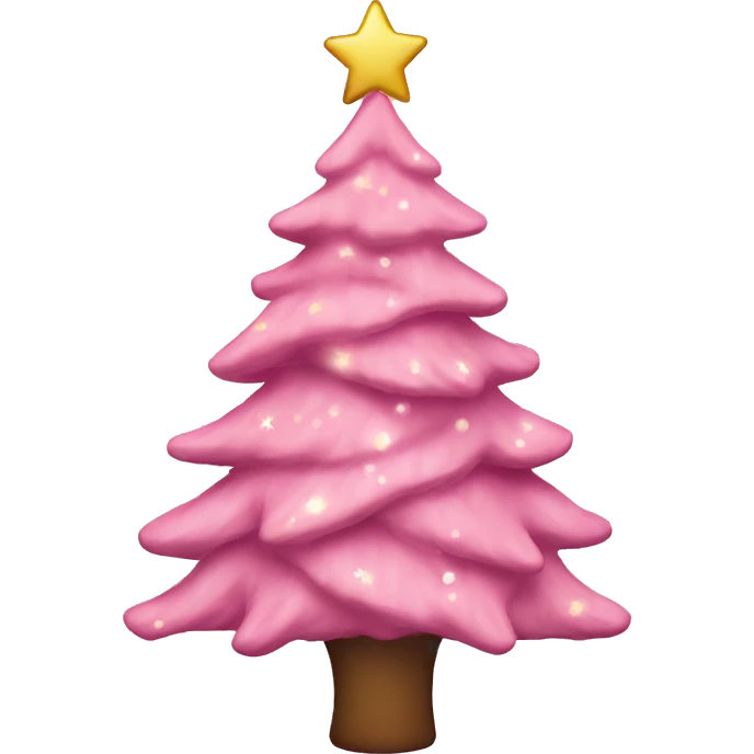 An aesthetic pink Christmas tree emoji