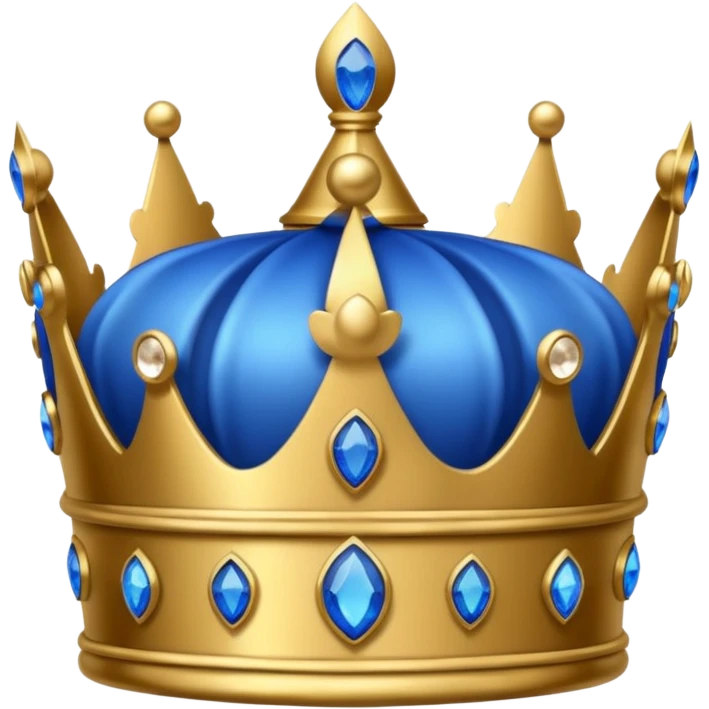 blue crown emoji