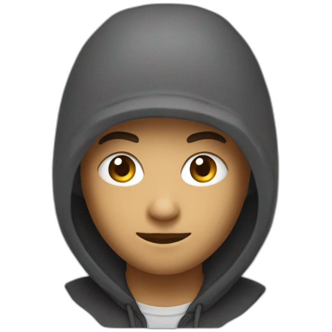 mec cool avec une capuche emoji