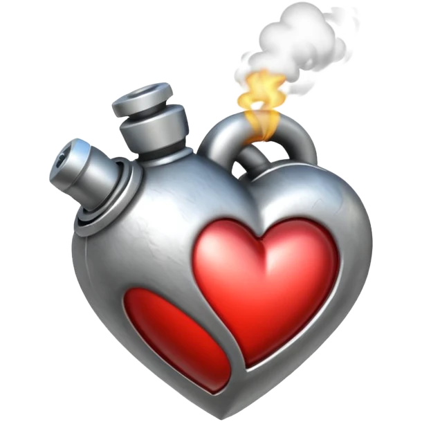 heart shaking with pressure and steam emoji