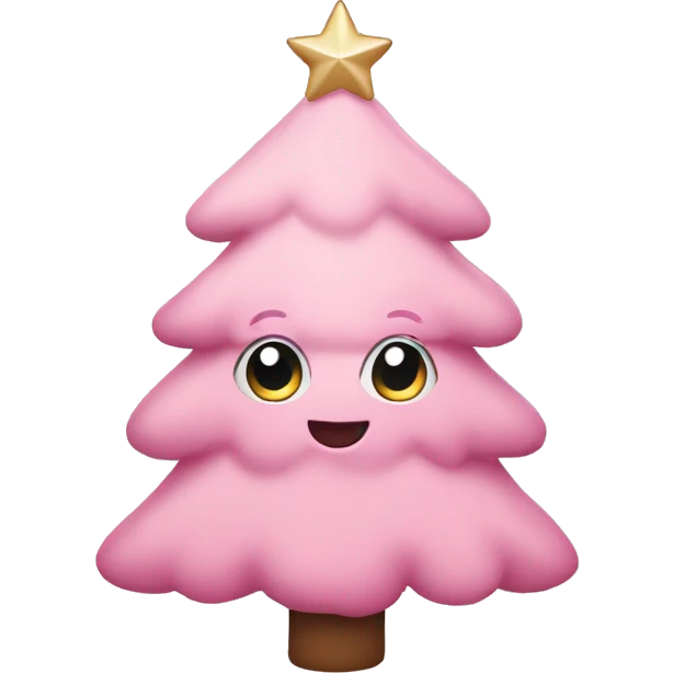 Cute light pink kerstboom  emoji