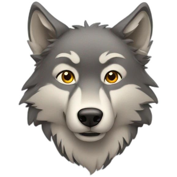 cartoon wolf emoji