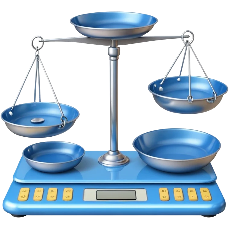 Scale with Blue Pans emoji