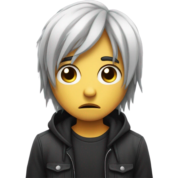 Sad emo eyeless  emoji