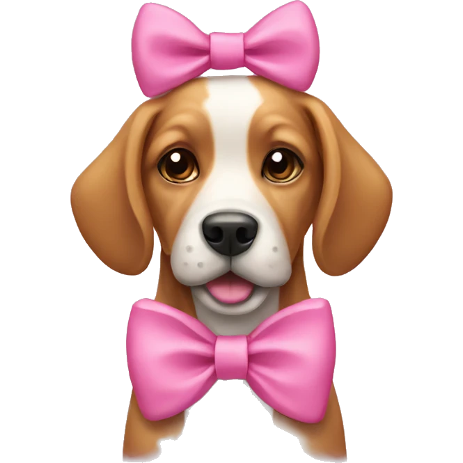 Dog with pink bow emoji