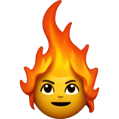 the flame icon with Lego style emoji