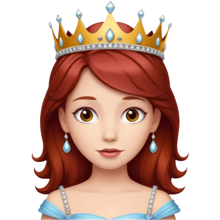 dark red haired princess emoji