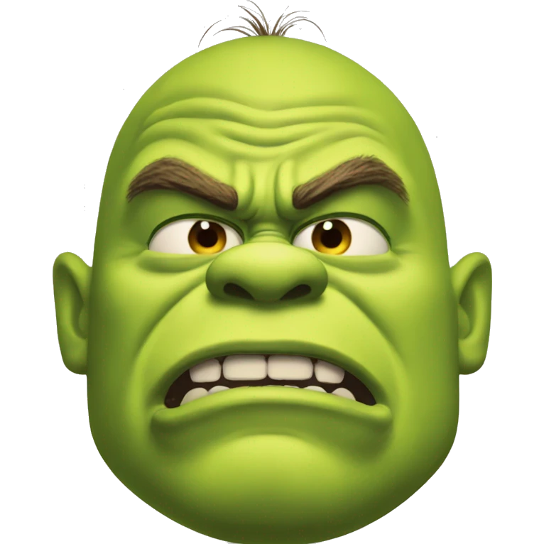 Very angry shrek emoji