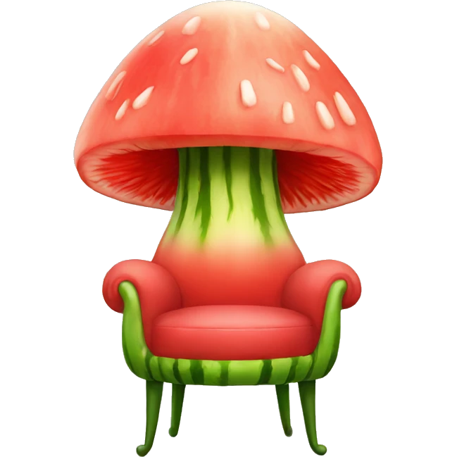 mushroom styled watermelon chair emoji