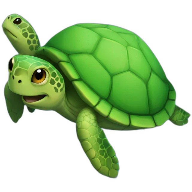 Turtle in water emoji