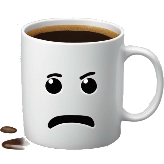 spilled coffee mug emoji