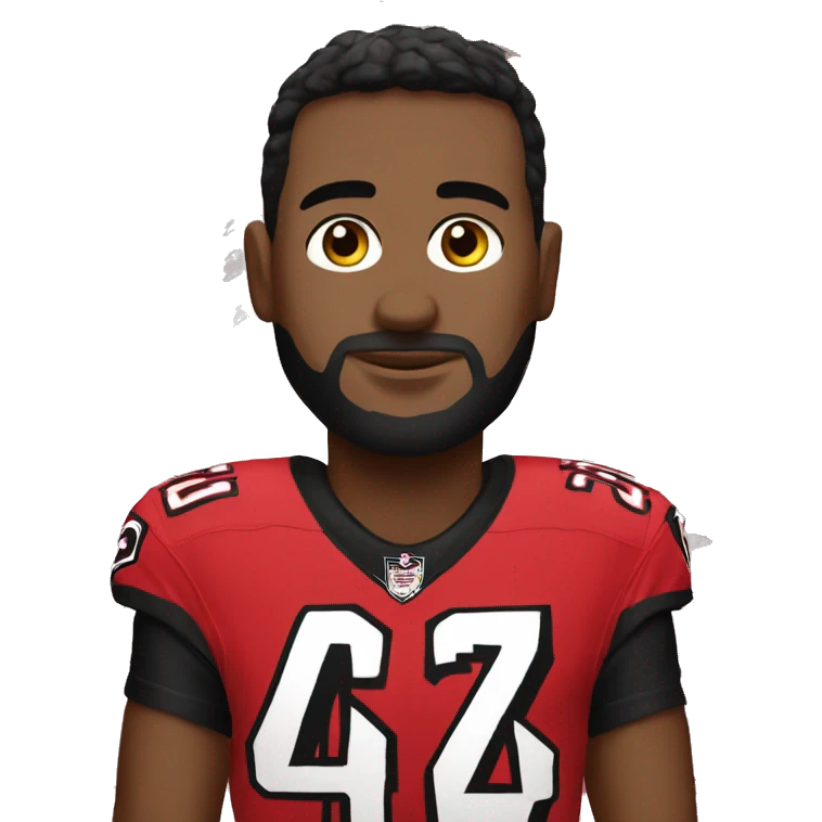Logan wearing a Atlanta falcons jersey emoji
