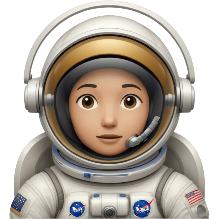 Cinematic Realistic mystery Astronaut visor down hiding face– A highly detailed depiction of an astronaut in a state-of-the-art space suit, floating weightlessly in the vast expanse of space. The reflective visor hides the face so we do not see the astronauts face, while intricate suit details and soft lighting create an immersive sense of realism. emoji