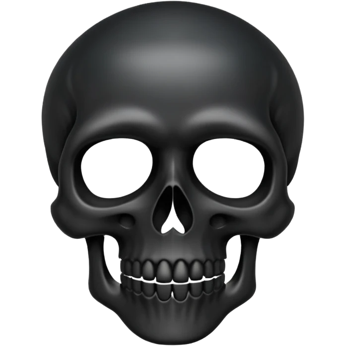 a black skull emoji