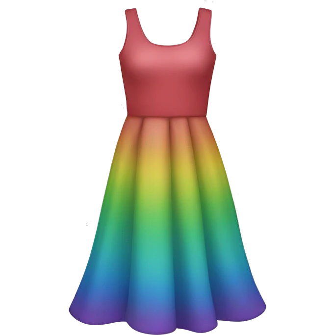 Rainbow dress emoji