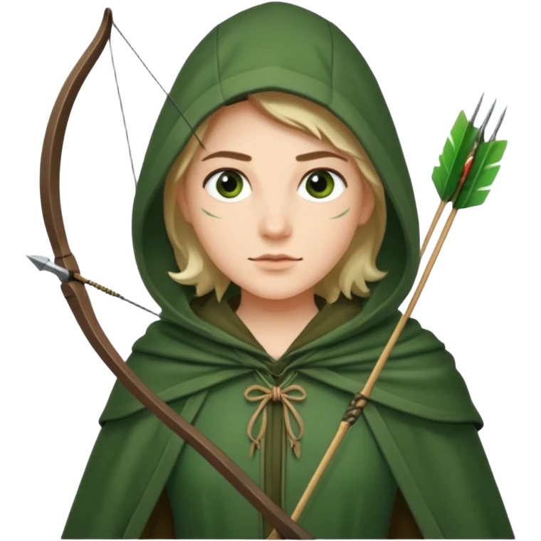 The classic hunter image with bow and arrow emoji