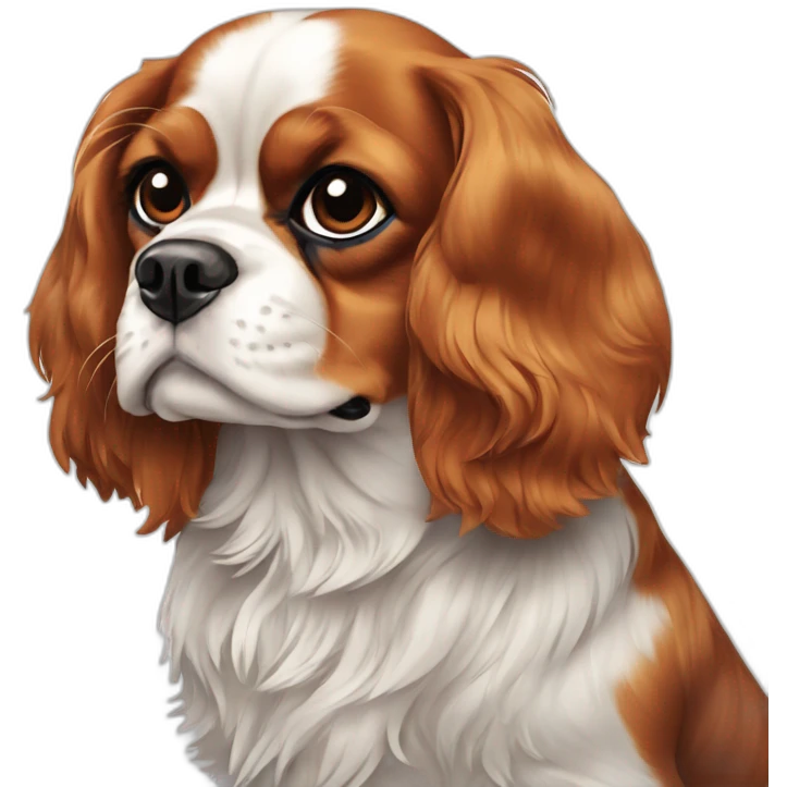dog Cavalier King Charles Spaniel full height emoji
