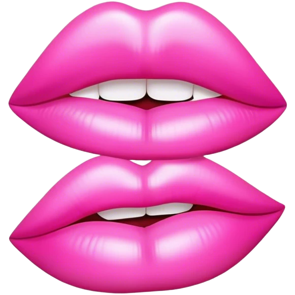 Pink lip emoji