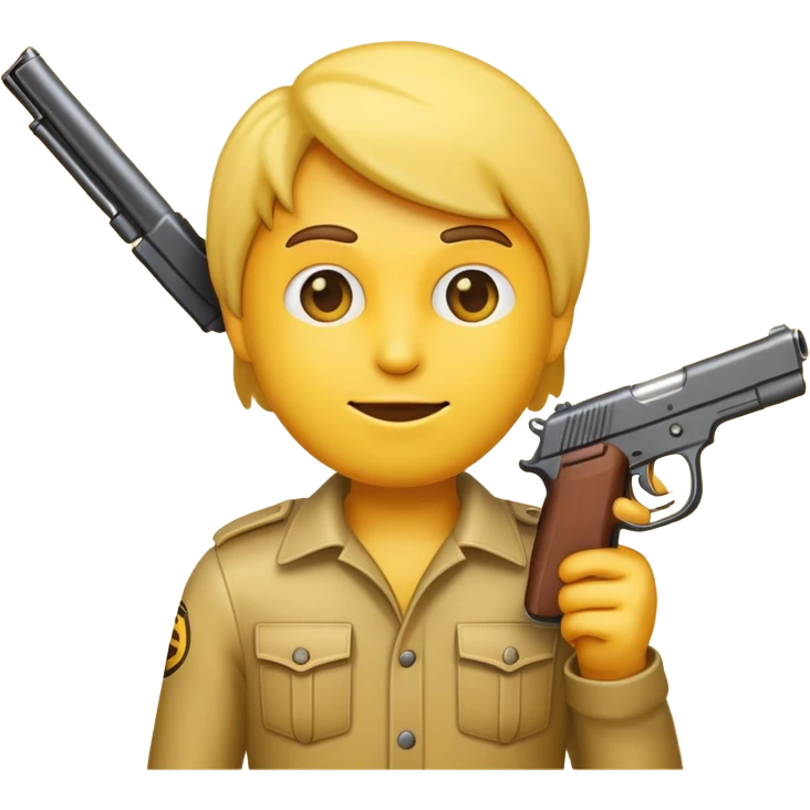 Emoji with a gun up to his head emoji