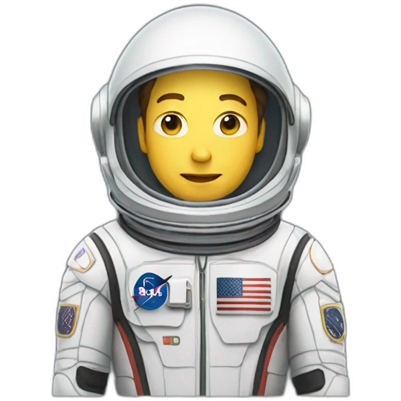 Elon musk with a space suit  emoji