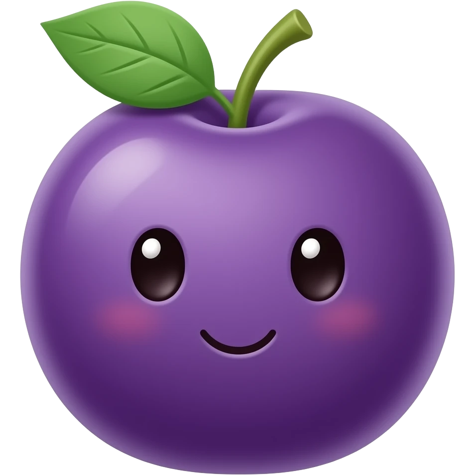 Kawaii ciruela morada emoji