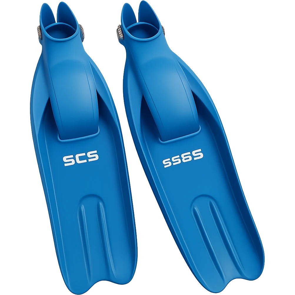 Make the diving flippers blue, keep the original style, no background. emoji