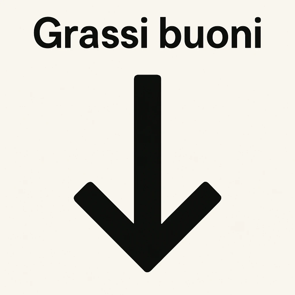 Grassi buoni con freccia in basso emoji