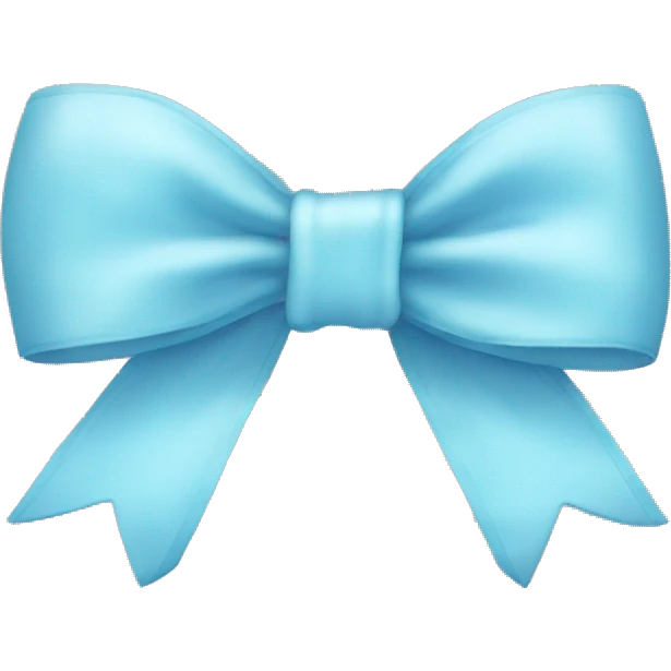 Cute light blue bow emoji
