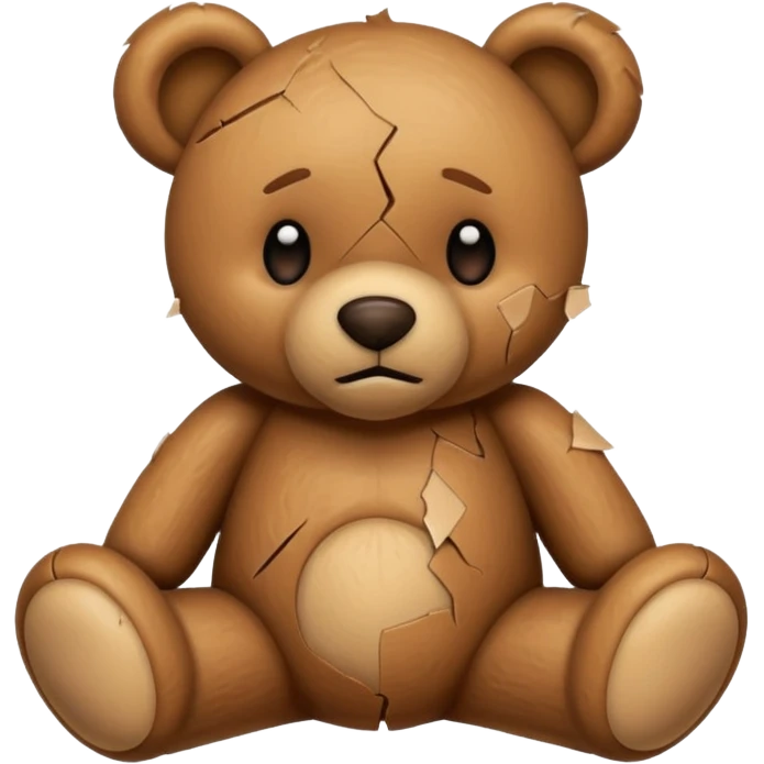 Hurt teddy bear emoji