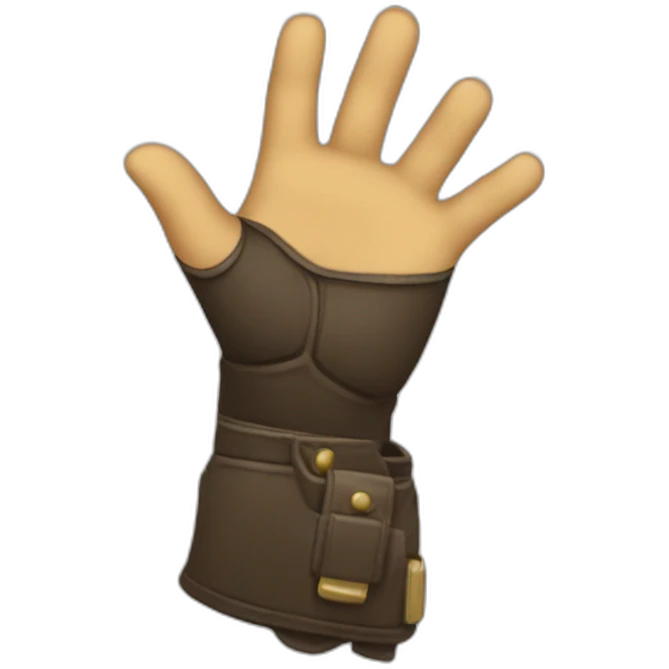 Saludo motero mano emoji