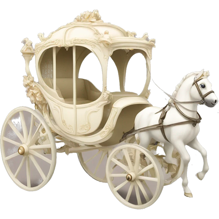 Rococo carriage pale ivory emoji