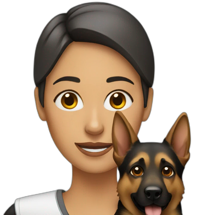 woman with german shepherd emoji