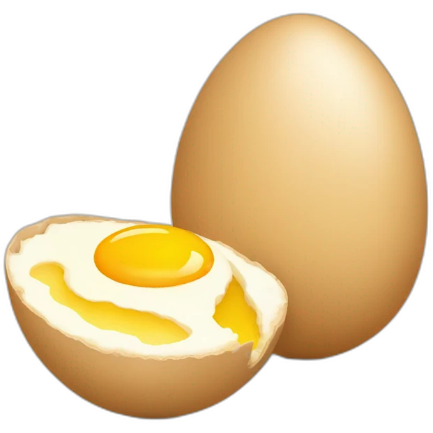 flat egg beige emoji