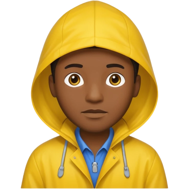 Raincoat Pedestrian black man emoji