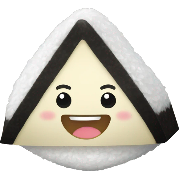 Joyful onigiri emoji