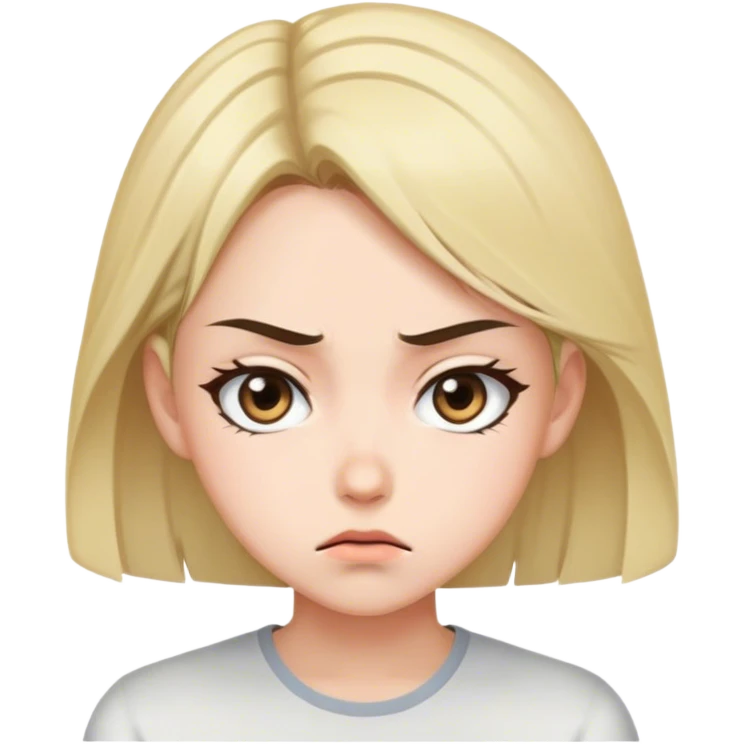 Anime annoyed face  emoji
