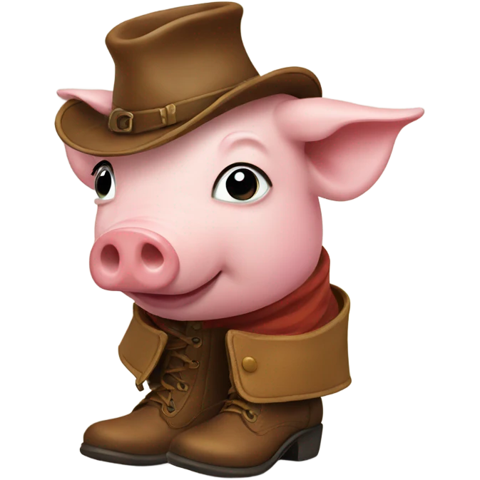 Pig in boots emoji