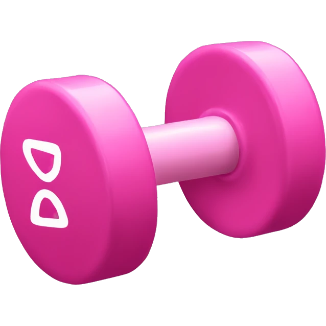 Pink dumbbells emoji